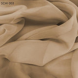 Brown Silk Chiffon  - Fabrics & Fabrics