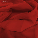 Silk Chiffon - Cranberry Red - Fabrics & Fabrics