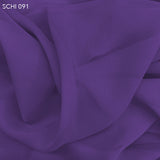 Silk Chiffon - Purple Flower