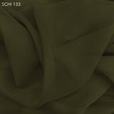 Silk Chiffon - Olive Green - Fabrics & Fabrics