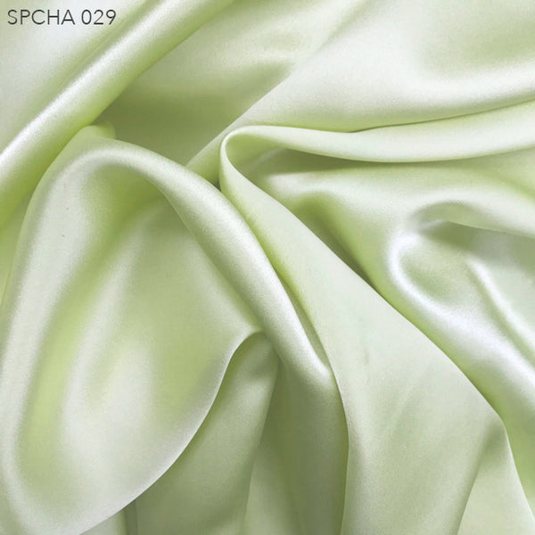 Neon Yellow Green Charmeuse Silk Fabric