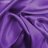 Silk Charmeuse - Purple Flower