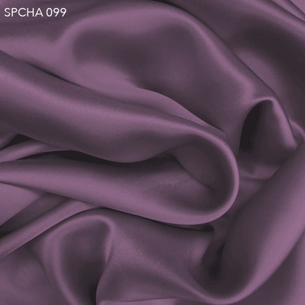 Sandwashed Silk Charmeuse - Warm Purple - 19 Momme - Stretch Silk