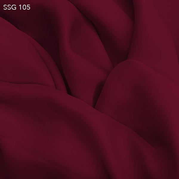 Buy Rujave Women Red Colorblock Georgette, Silk Cotton Blend Semi
