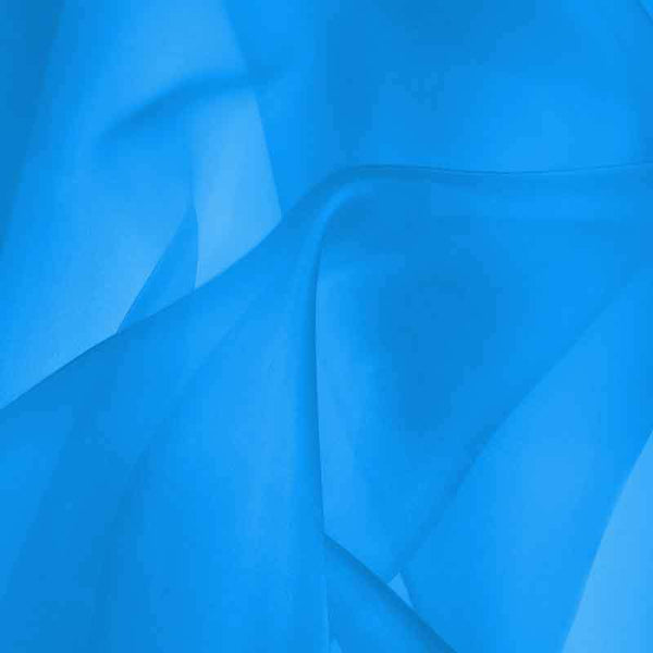 Light Cyan Blue Silk Organza Fabric main image 1