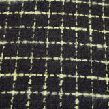 Checkered Wool Tweed Coating - Black/Green