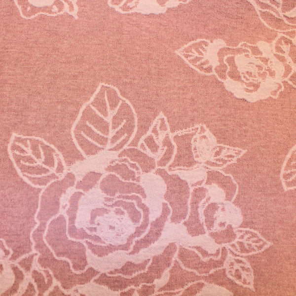 Pink Rose Printed Novelty Knit Fabrics & Fabrics