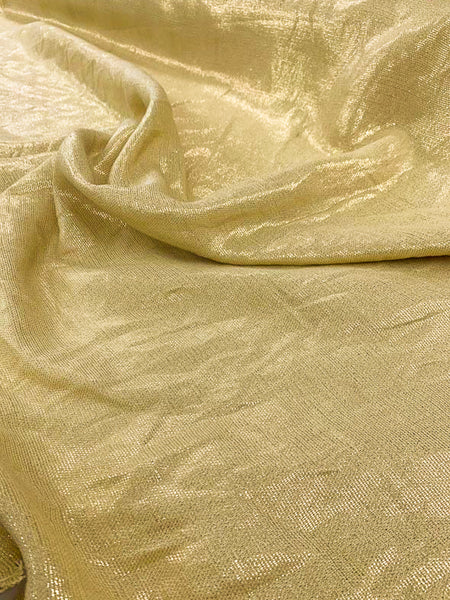 Heavy-Weight Linen Lame - Yellow Gold