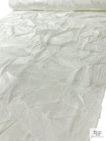 Multi-Directional Origami Like Pleated Lightweight Polyester Satin - Off-White