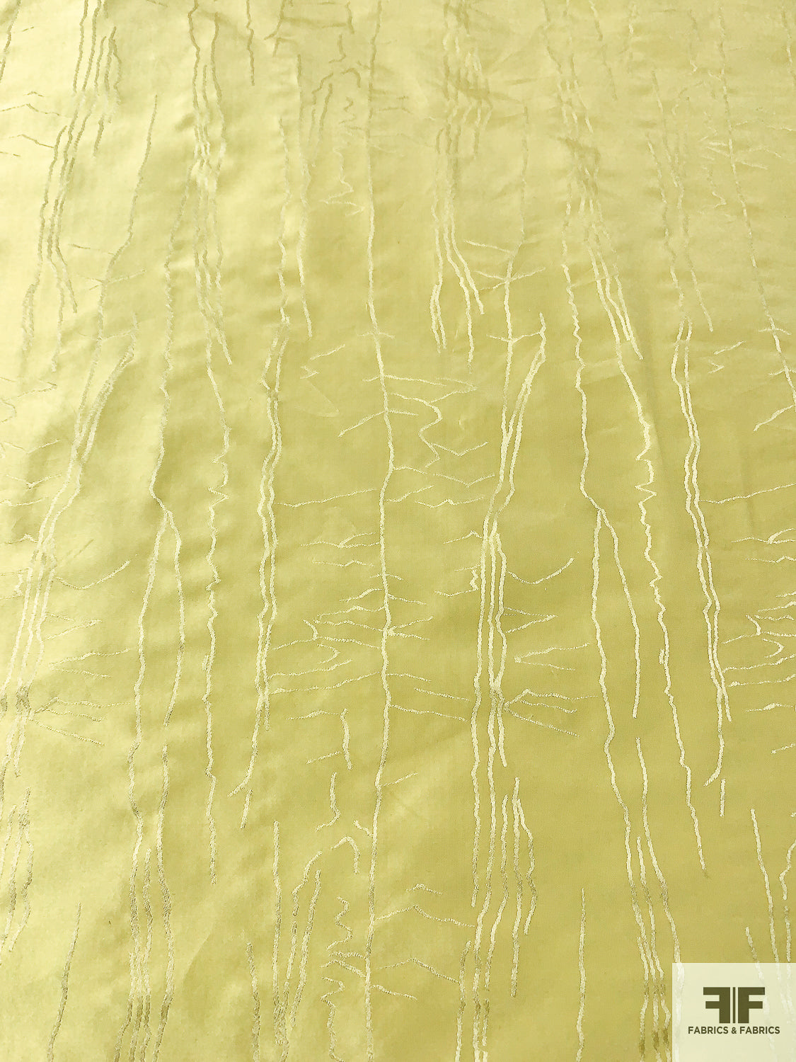 Bare Stems Jacquard-Weave Silk Taffeta - Light Yellow / Champagne