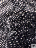 Gradient Polka Dot Printed Silk Chiffon - Black / Beige