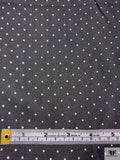 Gradient Polka Dot Printed Silk Chiffon - Black / Beige