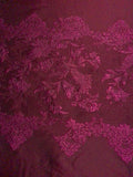 Italian Floral Metallic Brocade Panel - Grape Purple