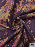 Paisley Tapestry-Look Brocade - Eggplant / Multicolor