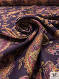 Paisley Tapestry-Look Brocade - Eggplant / Multicolor