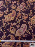 Paisley Tapestry-Look Brocade - Eggplant / Multicolor