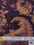 Paisley Tapestry-Look Brocade - Eggplant / Multicolor