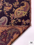 Paisley Tapestry-Look Brocade - Eggplant / Multicolor