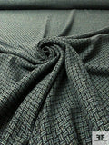 Italian Diagonal Basketweave Flannel Wool Blend Light Jacket Weight - Dusty Seafoam Green