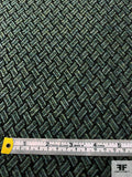 Italian Diagonal Basketweave Flannel Wool Blend Light Jacket Weight - Dusty Seafoam Green
