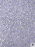 Made in Switzerland Floral Burnout Sketch Printed Jacquard Cotton Voile - Pastel Purple / White