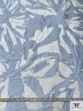 Streaky Brushstroke Burnout Polyester Organza - Baby Blue