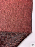 Italian Textured Cloqué Metallic Organza - Copper Brown / Black