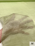 Italian 2-Ply Yarned Silk and Cotton Organza - Soft Lime
