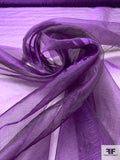French Shimmer Iridescent Polyester Blend Organza - Purple