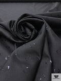 French Lightweight Taffeta with Lurex Dots - Black