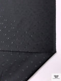 French Lightweight Taffeta with Lurex Dots - Black