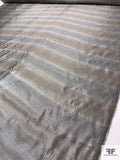 Made in Switzerland Linear Design 2-Ply Organza Lamé - Grey / Taupe / Silver