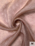 Made in Switzerland Circles and Floral Metallic Jacquard Gazar - Dusty Rose / Gold