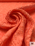 Italian Floral Bundles Textured Organza-Brocade - Orange