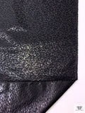 Italian Animal Pattern Metallic Jacquard Gazar - Black