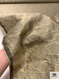 French Double-Side 2-Ply Spotted Novelty Jacquard Organza - Light Gold / Brandon Beige