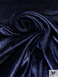 Solid Metallic Panné Velvet - Navy Blue
