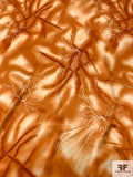 Lightning Branches Printed Silk Charmeuse - Shades of Orange