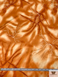 Lightning Branches Printed Silk Charmeuse - Shades of Orange