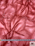 Lightning Branches Printed Silk Charmeuse - Dusty Rose