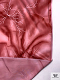 Lightning Branches Printed Silk Charmeuse - Dusty Rose
