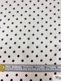 Small Polka Dot Printed Silk Charmeuse - Off-White / Black