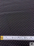 Pin Dot Printed Silk Crepe de Chine - Black / Beige