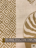 Seashells Printed Linen-Weave Cotton - Khaki / Sand