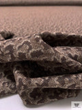 Animal Pattern Yarn-Dyed Linen-Weave Cotton - Brown / Light Beige