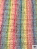 Rainbow Yarn-Dyed Textured Novelty Gauze - Multicolor