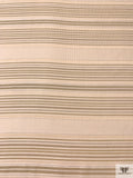 Horizontal Striped Yarn-Dyed Jacket Weight - Shades of Beige / Ivory