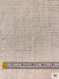Novelty Embroidered Linen-Weave Cotton Blend - Off-White