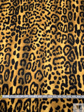 Italian Jaguar Printed Double Face Satin - Dusty Gold / Black