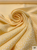 Made in Switzerland Small Circle Design Brocade - Muted Marigold / Off-White